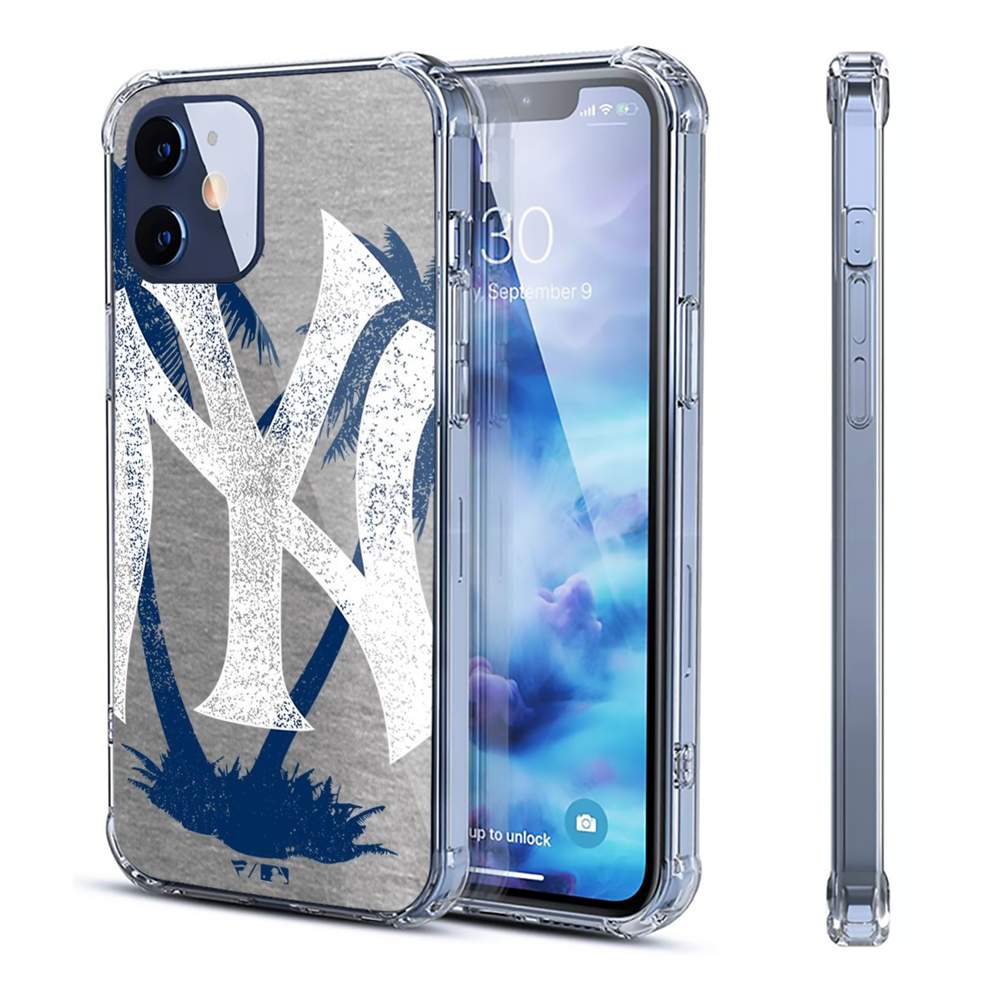 New York Yankees 338 Clear IPhone 12 Case – Soft TPU With UV Print – Enhanced Drop Protection, Precise Fit, Anti-Fingerprint, Customizable Design, Scratch-Resistant, Yellow-Resistant